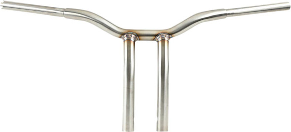 La Choppers - LA-7338-12SS - Kage Fighter Welded Bent-Riser Handlebar - One Piece - 12" - Stainless Steel