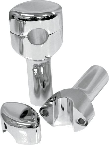 La Choppers - LA-7402-04 - Handlebar Risers for 1" Handlebars - Smooth - 4" - Chrome