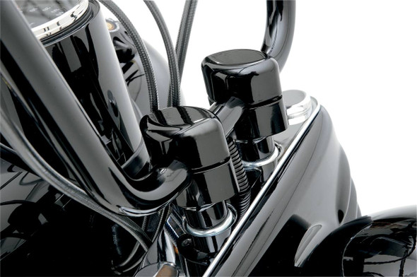 La Choppers - LA-7402-01B - Handlebar Risers for 1" Handlebars - Smooth - 1-1/2" - Black