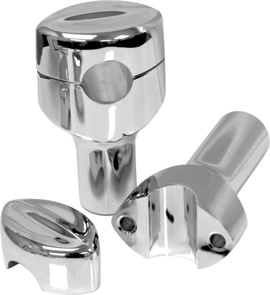 La Choppers - LA-7404-03 - Hefty Smooth Handlebar Risers for 1-1/4" Handlebars - 3" - Chrome