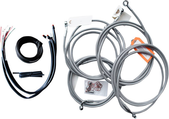La Choppers - LA-8053KT2-19 - Handlebar Cable/Brake Line Kit - Complete - 18" - 20" Handlebars - Stainless La Choppers - LA-8053KT2-19 - Handlebar Cable/Brake Line Kit - Complete - 18" - 20" Handlebars - Stainless