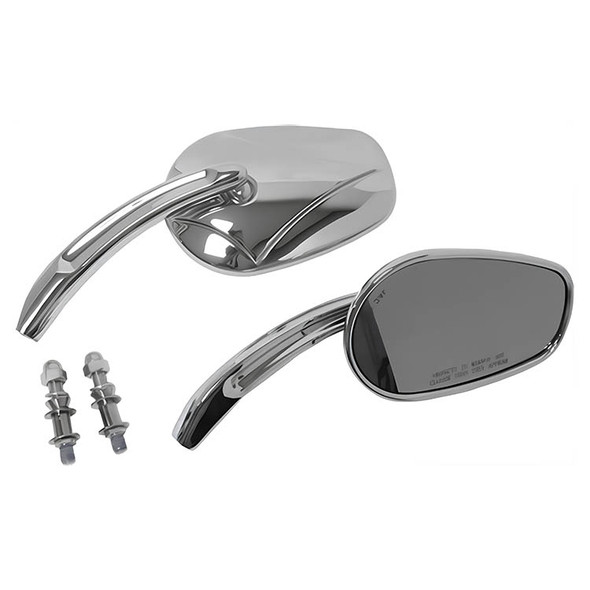 HardDrive - Oval Custom Die Cast Mirror - Chrome