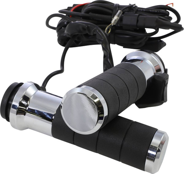 Koso North America - AX068M00 - Titan-X Heated Grips - 1" - Chrome