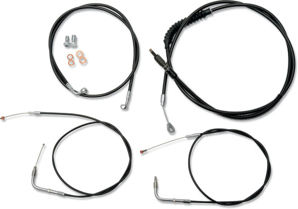 La Choppers - LA-8230KT-19B - Standard Black Vinyl Handlebar Cable/Brake Line Kit - 18"-20" Ape Hangers - '08-'17 FXDF La Choppers - LA-8230KT-19B - Standard Black Vinyl Handlebar Cable/Brake Line Kit - 18"-20" Ape Hangers - '08-'17 FXDF