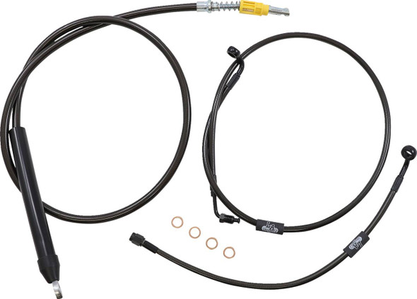 La Choppers - LA-8155KT-19M - Handlebar Cable/Brake Line Kit - 18" - 20" Ape Hanger Handlebars - Midnight