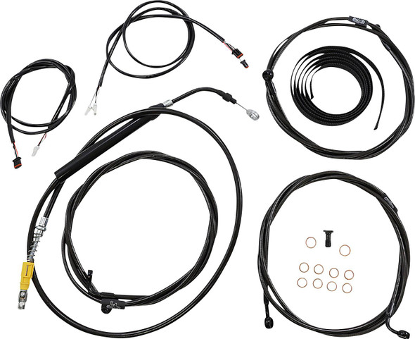 La Choppers - LA-8058KT3-19M - Complete Plug-and-Play Cable Kit - 18" - 20" Handlebars - '21-'22 FLTR - ABS - Midnight La Choppers - LA-8058KT3-19M - Complete Plug-and-Play Cable Kit - 18" - 20" Handlebars - '21-'22 FLTR - ABS - Midnight