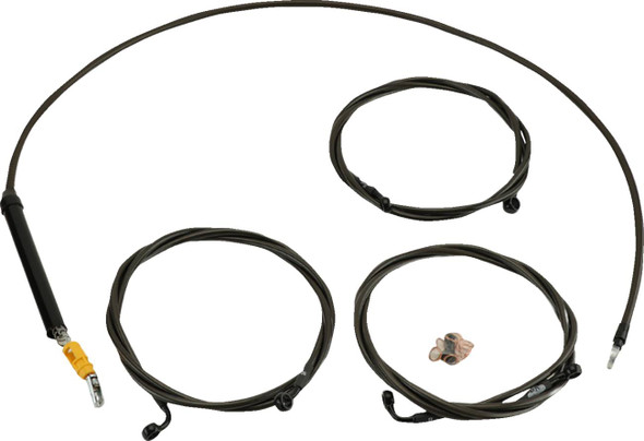 La Choppers - LA-8059KT-13M - Handlebar Cable/Brake Line Kit - 12" - 14" Ape Hanger Handlebars - Midnight