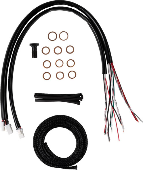 La Choppers - LA-8059KT2-08M - Complete Midnight Braided Cable Kit - Stock Handlebars - '23-'24 Touring La Choppers - LA-8059KT2-08M - Complete Midnight Braided Cable Kit - Stock Handlebars - '23-'24 Touring