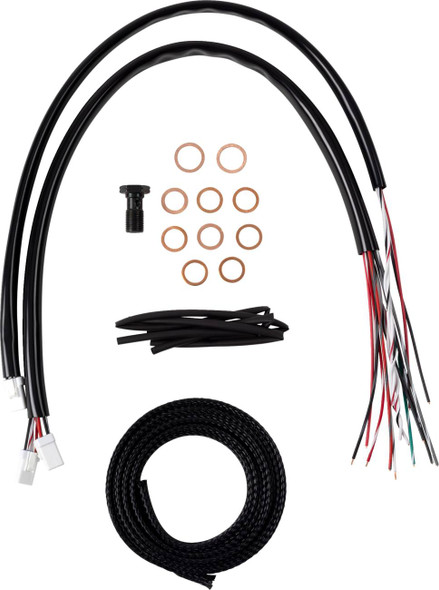 La Choppers - LA-8059KT2-13M - Complete Midnight Braided Cable Kit - 12"-14" Handlebars - '23-'24 Touring