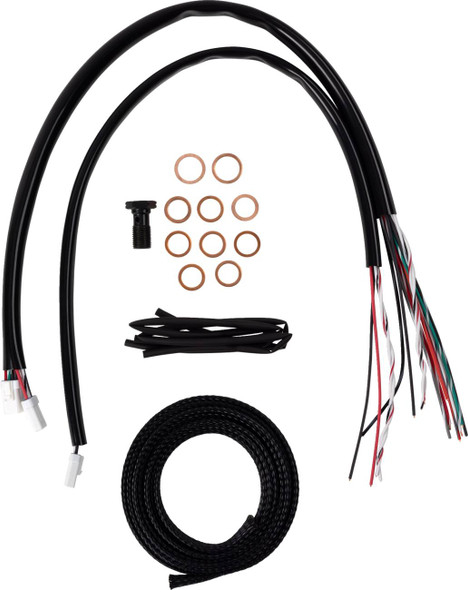 La Choppers - LA-8059KT2-16M - Complete Midnight Braided Cable Kit - 15"-17" Handlebars - '23-'24 Touring