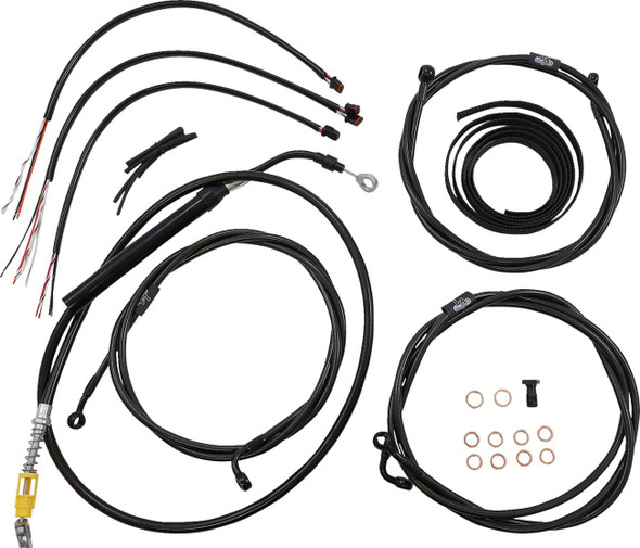 La Choppers - LA-8056KT2-16M - Complete Midnight Braided Cable Kit - 15"-17" Handlebars - ABS - '21-'22 Touring La Choppers - LA-8056KT2-16M - Complete Midnight Braided Cable Kit - 15"-17" Handlebars - ABS - '21-'22 Touring