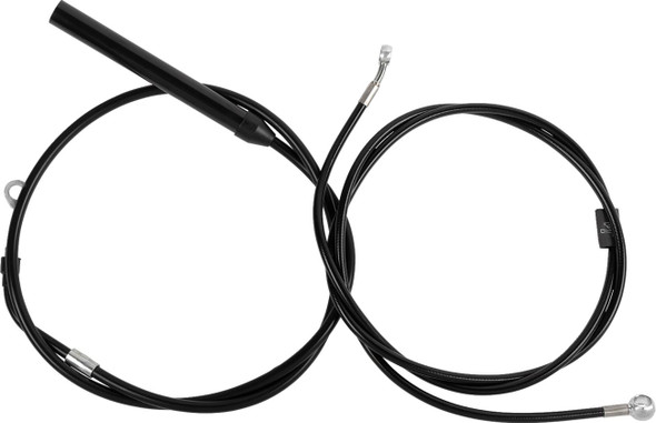 La Choppers - LA-8062KT-13B - Standard Black Vinyl Handlebar Cable/Brake Line Kit - 12"-14" Ape Hangers - '21-'22 FLH La Choppers - LA-8062KT-13B - Standard Black Vinyl Handlebar Cable/Brake Line Kit - 12"-14" Ape Hangers - '21-'22 FLH