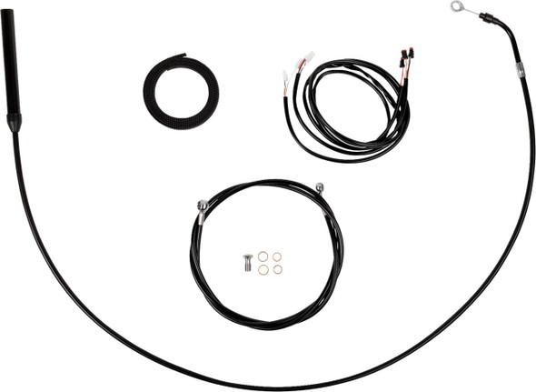 La Choppers - LA-8062KT3-19B - Complete Plug-and-Play Cable Kit - Upper - 18" - 20" Handlebars - '21-'22 FLH - Black
