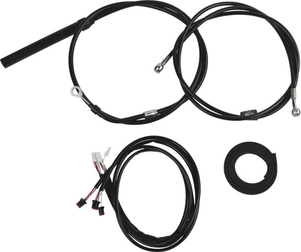 La Choppers - LA-8062KT3-13B - Complete Plug-and-Play Cable Kit - Upper - 12" - 14" Handlebars - '21-'22 FLH - Black La Choppers - LA-8062KT3-13B - Complete Plug-and-Play Cable Kit - Upper - 12" - 14" Handlebars - '21-'22 FLH - Black