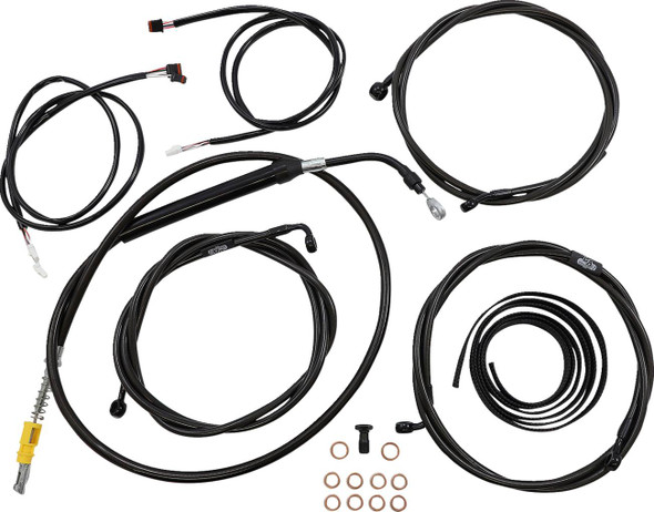 La Choppers - LA-8056KT3-16M - Complete Plug-and-Play Cable Kit - 15" - 17" Handlebars - '21-'22 FLH - ABS - Midnight La Choppers - LA-8056KT3-16M - Complete Plug-and-Play Cable Kit - 15" - 17" Handlebars - '21-'22 FLH - ABS - Midnight