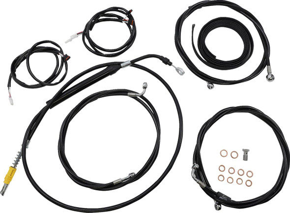 La Choppers - LA-8056KT3-19B - Complete Plug-and-Play Cable Kit - 18" - 20" Handlebars - '21-'22 FLH - ABS - Black La Choppers - LA-8056KT3-19B - Complete Plug-and-Play Cable Kit - 18" - 20" Handlebars - '21-'22 FLH - ABS - Black