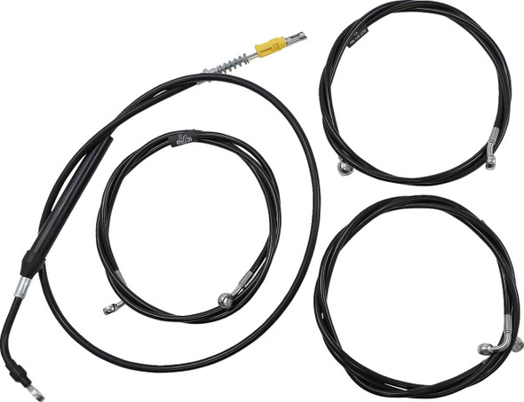 La Choppers - LA-8058KT-19B - Standard Black Vinyl Handlebar Cable/Brake Line Kit - 18"-20" Ape Hangers - '21-'22 Touring La Choppers - LA-8058KT-19B - Standard Black Vinyl Handlebar Cable/Brake Line Kit - 18"-20" Ape Hangers - '21-'22 Touring