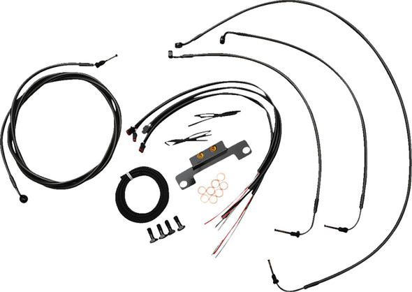 La Choppers - LA-8058KT2-08M - Complete Midnight Braided Cable Kit - Stock Handlebars - ABS - '21-'22 Touring La Choppers - LA-8058KT2-08M - Complete Midnight Braided Cable Kit - Stock Handlebars - ABS - '21-'22 Touring