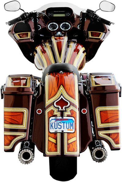 Klock Werks - KWF-01-0304 - The One Rear Fender - Frenched - Black - Steel