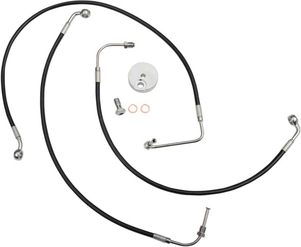 La Choppers - LA-8010B08B - Brake Line - Mini Ape Hanger Handlebars - Black