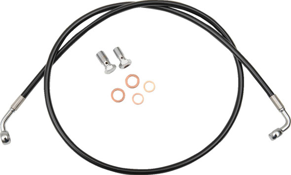 La Choppers - LA-8153B16B - Brake Line - 15" - 17" Ape Hanger Handlebars - Black