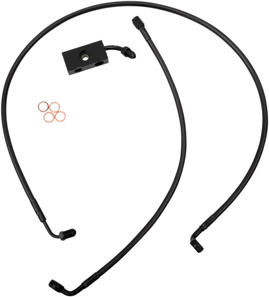 La Choppers - LA-8152B16M - Brake Lines - 15" - 17" Ape Hanger Handlebars - Midnight