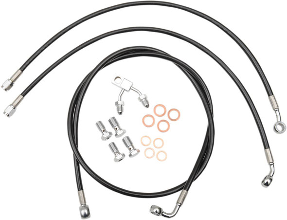 La Choppers - LA-8150B19B - Brake Line - 18" - 20" Ape Hanger Handlebars - Black