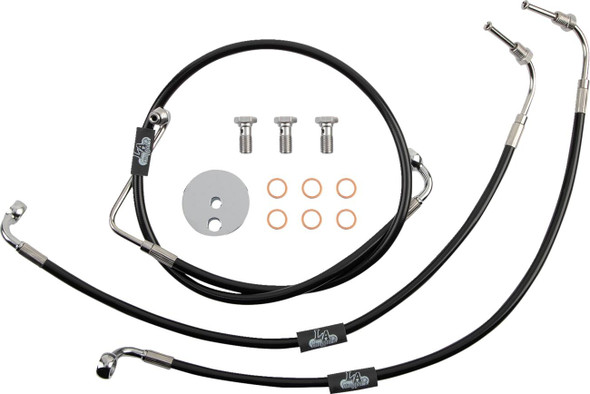 La Choppers - LA-8230B19B - Brake Line - 18" - 20" Ape Hanger Handlebars - Black