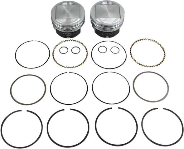 Kb Performance - KB411.005 - Piston Kit - 3.875" +0.005" - 10.5:1 CR - 95" Twin Cam Big Bore