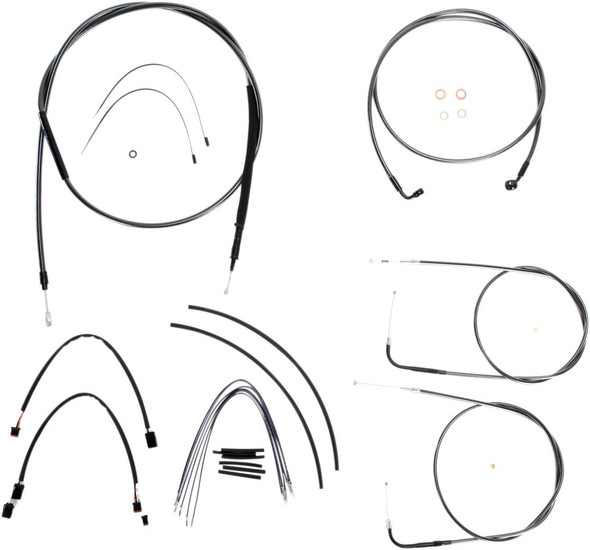 Magnum Shielding - 487171 - Black Pearlâ„¢ Designer Handlebar Installation Kit - 12"-14" - '12-'17 FXDB/C Magnum Shielding - 487171 - Black Pearlâ„¢ Designer Handlebar Installation Kit - 12"-14" - '12-'17 FXDB/C