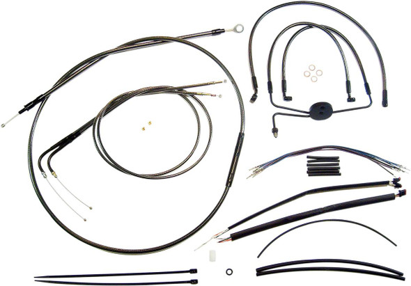 Magnum Shielding - 487202 - Black Pearl™ Designer Handlebar Installation Kit - 15"-17" - '12-'17 FXDF