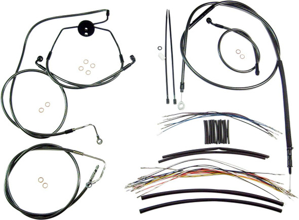 Magnum Shielding - 487311 - Black Pearl™ Designer Handlebar Installation Kit - 12"-14" - '08-'13 FLH