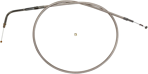 Magnum Shielding - 54136 - Polished Stainless Steel Braided Idle Cable - 33-11/16"