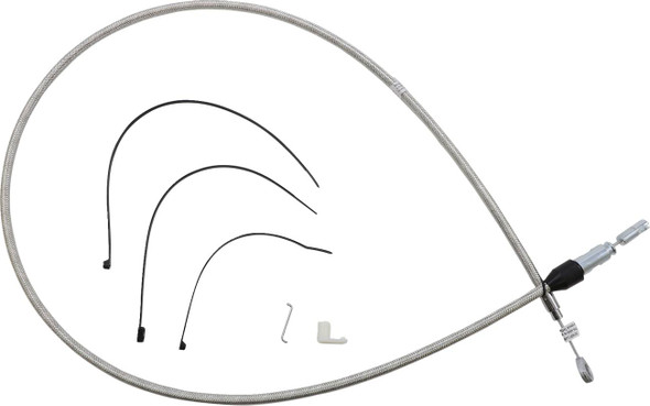 Magnum Shielding - 523422HE - Polished Stainless Quick Connect Upper Clutch Cable - 56"