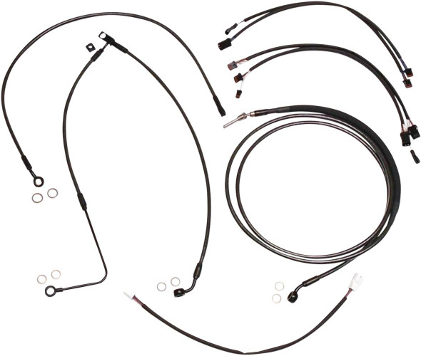 Magnum Shielding - 487821 - Black Pearl™ Designer Handlebar Installation Kit - 12"-14" - '16 FLSS