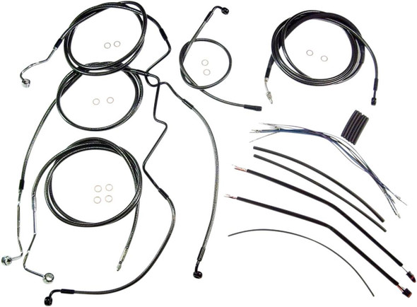 Magnum Shielding - 487871 - Black Pearl™ Designer Handlebar Installation Kit - 12"-14" - '17-'20 FLTR