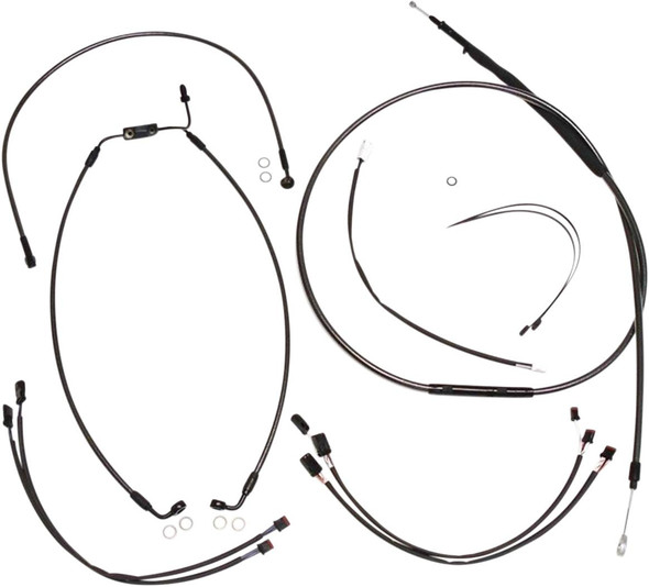 Magnum Shielding - 487901 - Black Pearl™ Designer Handlebar Installation Kit - 12"-14" - '16-'17 FXDLS