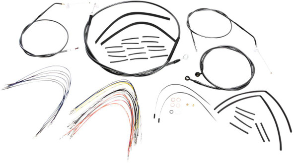 Magnum Shielding - 487652 - Black Pearl™ Designer Handlebar Installation Kit - 15"-17" - '07-'13 Sportster