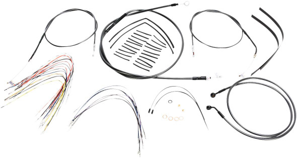 Magnum Shielding - 487653 - Black Pearlâ„¢ Designer Handlebar Installation Kit - 18"-20" - '07-'13 Sportster Magnum Shielding - 487653 - Black Pearlâ„¢ Designer Handlebar Installation Kit - 18"-20" - '07-'13 Sportster