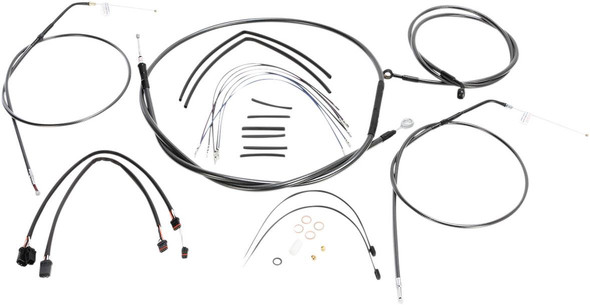 Magnum Shielding - 487662 - Black Pearl™ Designer Handlebar Installation Kit - 15"-17" - '14-'22 Sportster