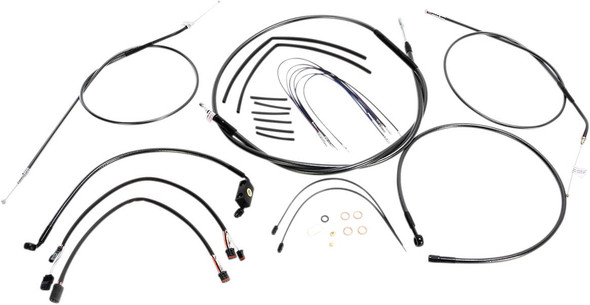 Magnum Shielding - 487672 - Black Pearl™ Designer Handlebar Installation Kit - 15"-17" - '14-'22 Sportster