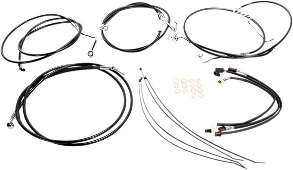 Magnum Shielding - 489752 - XR Handlebar Installation Kit - 15"-17" Ape Hanger Handlebars - Black