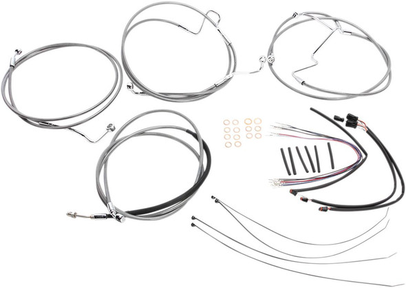 Magnum Shielding - 589342 - XR Handlebar Installation Kit - 15"-17" Ape Hanger Handlebars - Stainless Steel