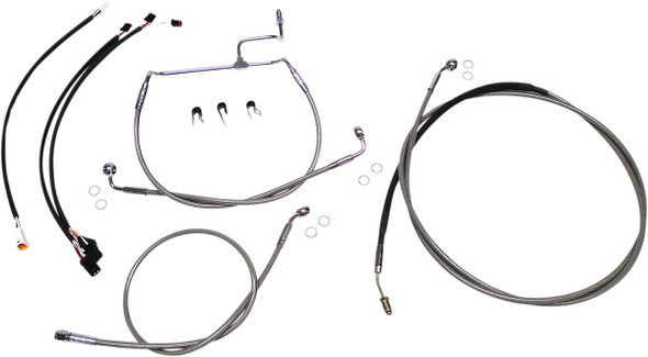 Magnum Shielding - 589831 - XR Handlebar Installation Kit - 12"-14" Ape Hanger Handlebars - Stainless Steel/Chrome