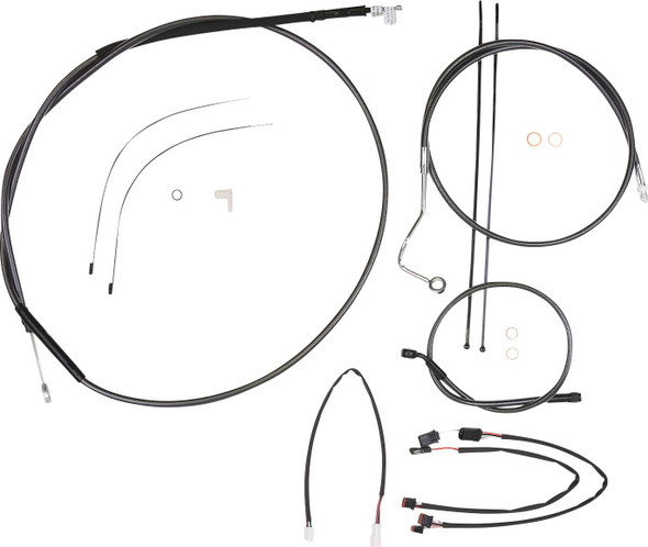 Magnum Shielding - 487981 - Black Pearl™ Designer Handlebar Installation Kit - 12"-14" - '21-'23 FLTR