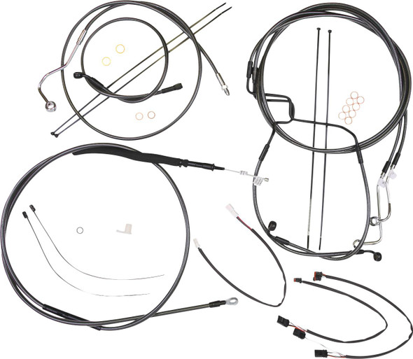 Magnum Shielding - 487972 - Black Pearl™ Designer Handlebar Installation Kit - 15"-17" - '21-'23 FLTR