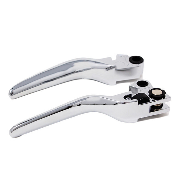 Deadbeat Customs - Blade Style Harley Davidson Levers fits '99-'17 Big Twin, '96-'03 XL - Chrome