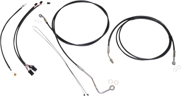 Magnum Shielding - 489932 - XR Handlebar Installation Kit - 15"-17" Ape Hanger Handlebars - Black/Chrome