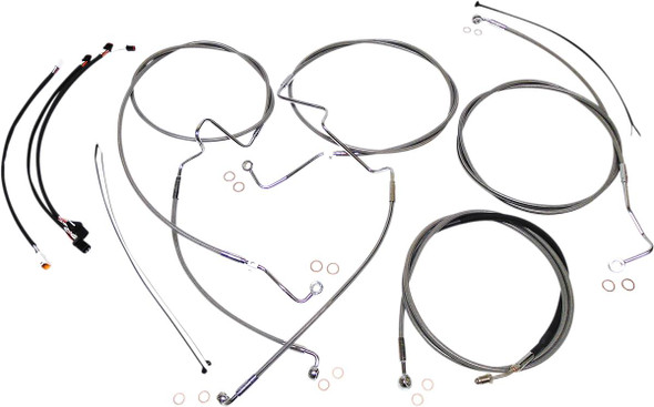 Magnum Shielding - 589921 - XR Handlebar Installation Kit - 12"-14" Ape Hanger Handlebars - Stainless Steel/Chrome