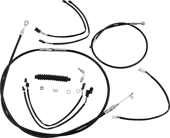 Magnum Shielding - 489962 - XR Handlebar Installation Kit - 15"-17" Ape Hanger Handlebars - Black/Chrome